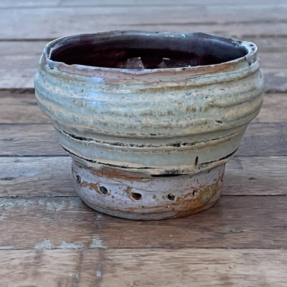 Art Studio Pottery Bowl 2.5" Vintage Free Organic Form